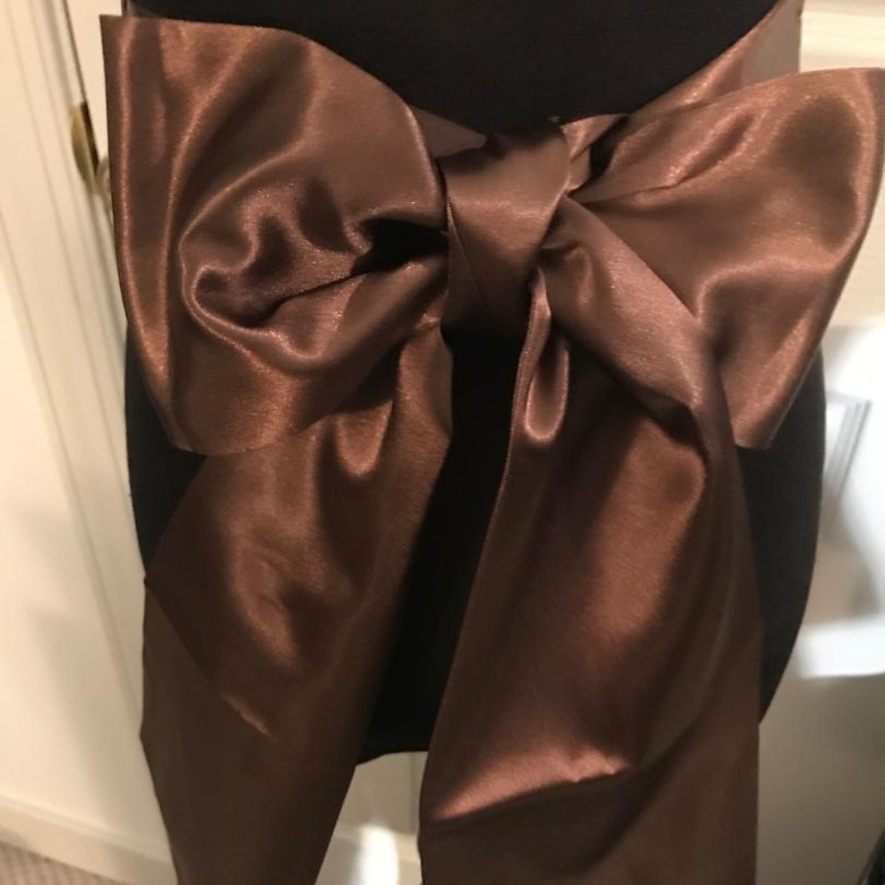 Us Angels Flower Girl Pleated Satin Sash-Chocolate